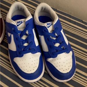 Nike Kids Blue and White Low-Top Sneakers